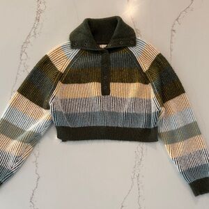 BDG Multicolor Striped Cowl Neck Sweater